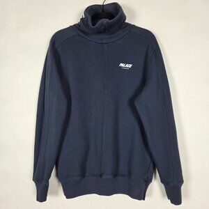 Palace London Skateboards Custom Roll Neck Mens Small Long Sleeve Blue Sweater